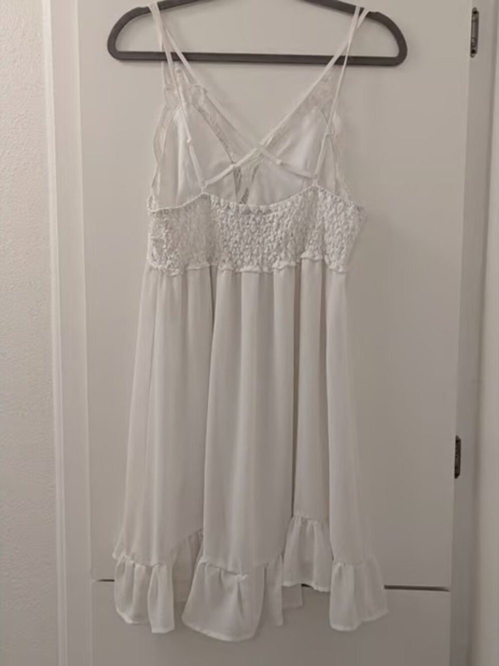 Story On White Lace & Chiffon Babydoll Lingerie